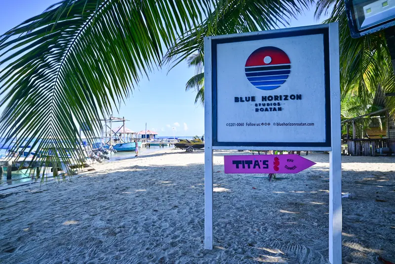 Beachfront sign
